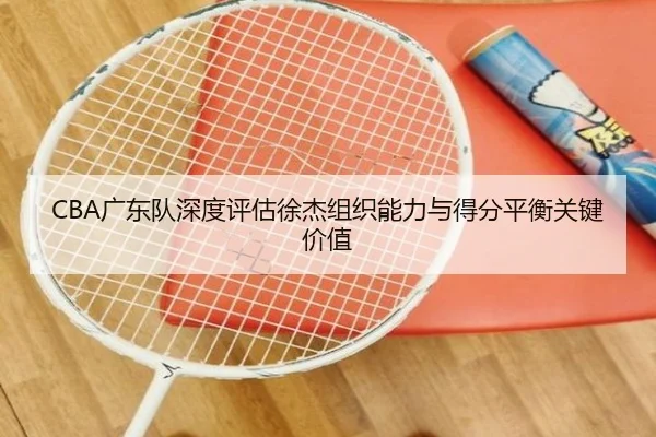 CBA广东队深度评估徐杰组织能力与得分平衡关键价值